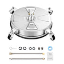 42 cm augstspiediena mazgātāja virsmas tīrītājs ar 4 riteņiem, nerūsējošais tērauds, maksimālais spiediens 4000 PSI