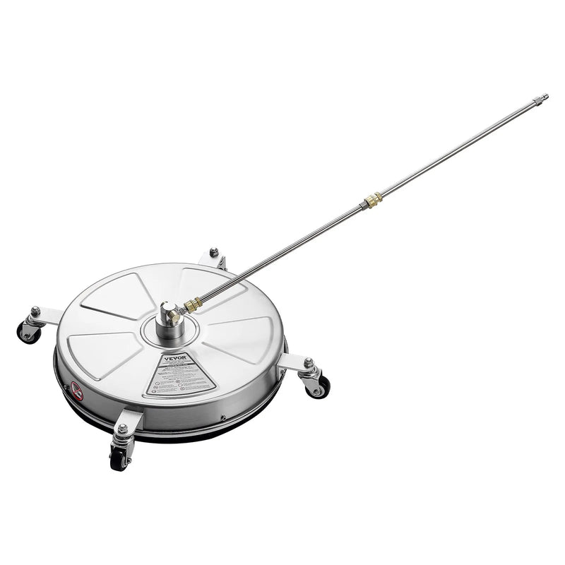 46 cm augstspiediena mazgātāja virsmas tīrītājs ar 4 riteņiem, maksimālais spiediens 4000 PSI, ar 2 pagarināmajām spraudstieņiem