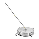 46 cm augstspiediena mazgātāja virsmas tīrītājs ar 4 riteņiem, maksimālais spiediens 4000 PSI, ar 2 pagarināmajām spraudstieņiem