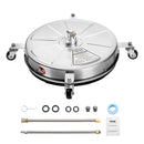 46 cm augstspiediena mazgātāja virsmas tīrītājs ar 4 riteņiem, maksimālais spiediens 4000 PSI, ar 2 pagarināmajām spraudstieņiem