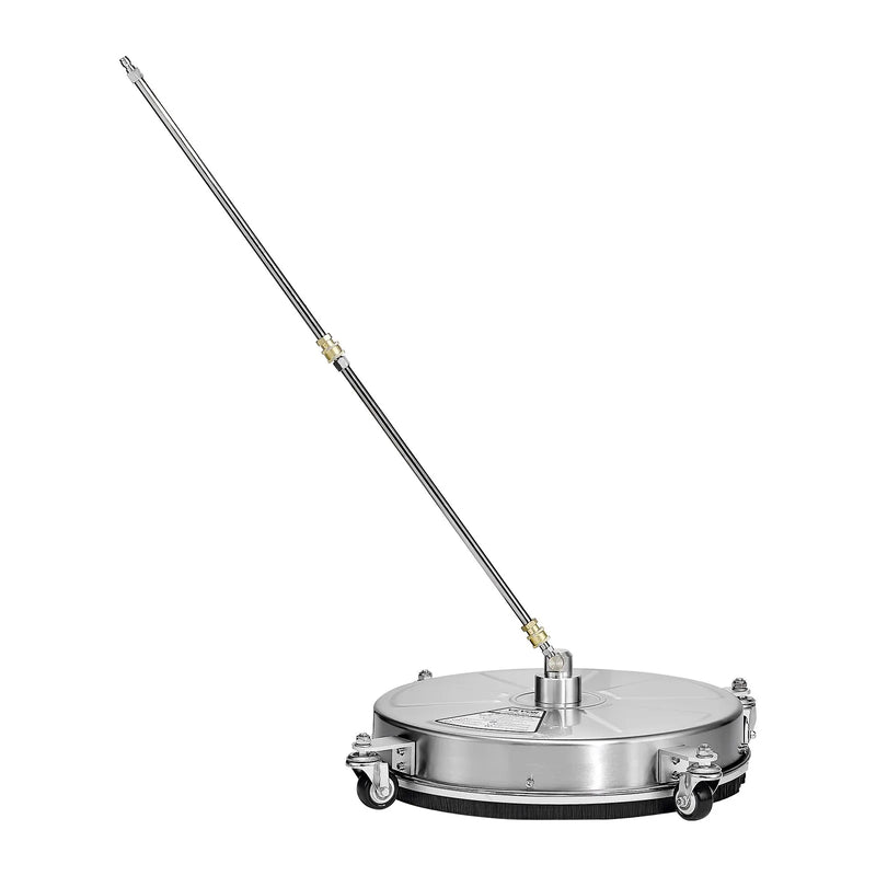 46 cm augstspiediena mazgātāja virsmas tīrītājs ar 4 riteņiem, maksimālais spiediens 4000 PSI, ar 2 pagarināmajām spraudstieņiem