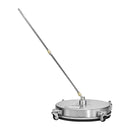 46 cm augstspiediena mazgātāja virsmas tīrītājs ar 4 riteņiem, maksimālais spiediens 4000 PSI, ar 2 pagarināmajām spraudstieņiem