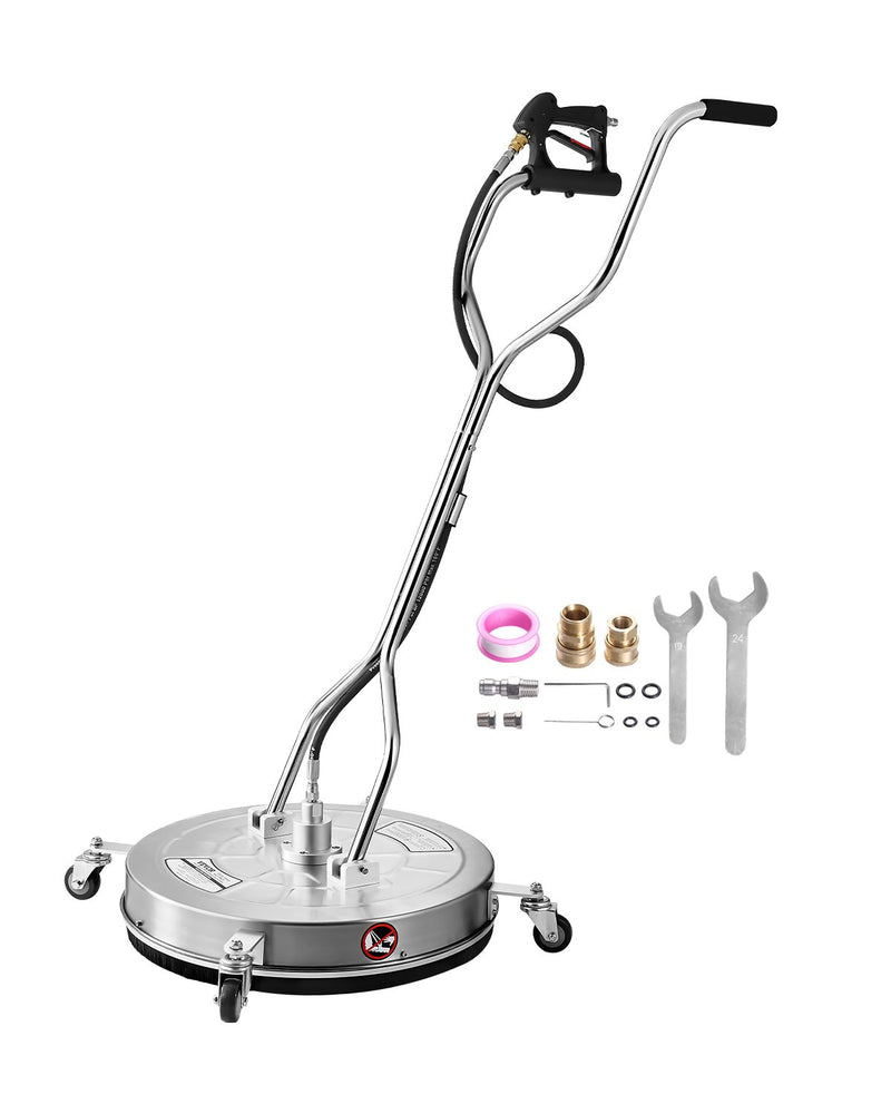 VEVOR 61 cm spiediena mazgātāja virsmas tīrītājs, 276 bar, 4 riteņi, divi rokturi