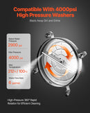 VEVOR 61 cm spiediena mazgātāja virsmas tīrītājs, 276 bar, 4 riteņi, divi rokturi