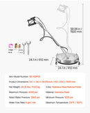 VEVOR 61 cm spiediena mazgātāja virsmas tīrītājs, 276 bar, 4 riteņi, divi rokturi