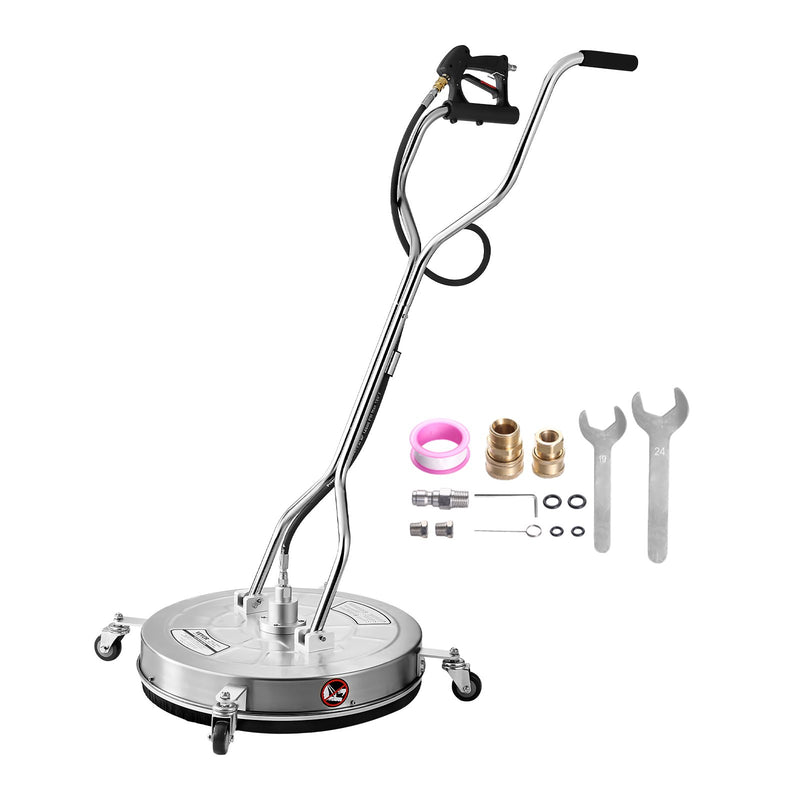 VEVOR 61 cm spiediena mazgātāja virsmas tīrītājs, 276 bar, 4 riteņi, divi rokturi