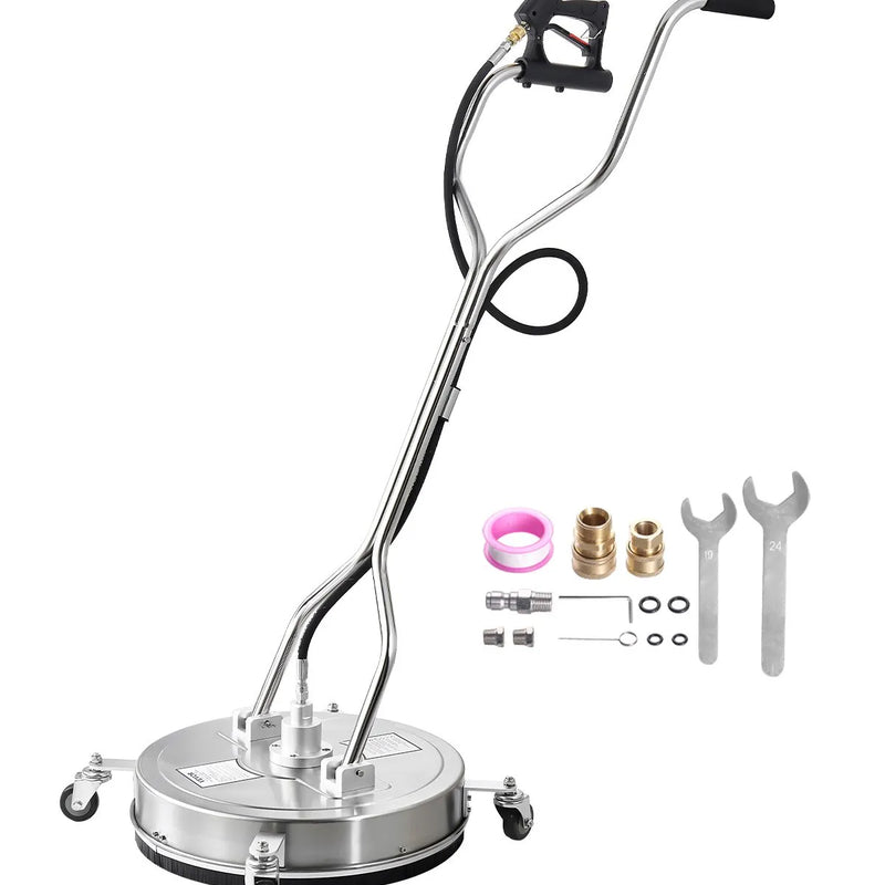 53 cm augstspiediena mazgātāja virsmas tīrītājs ar 4 riteņiem un diviem rokturiem, maksimālais spiediens 4000 PSI