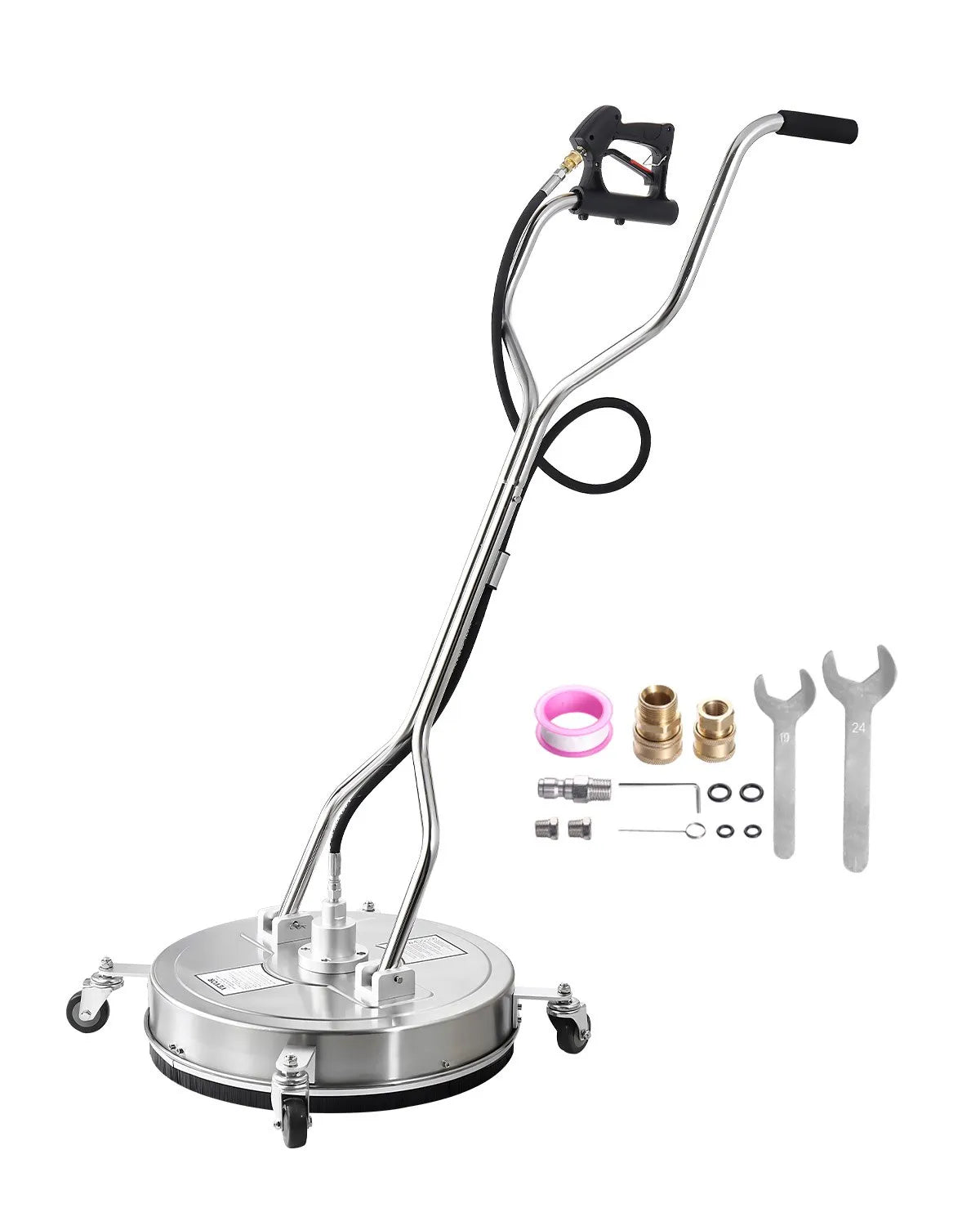 VEVOR 53 cm High-Pressure Surface Cleaner with 4 Wheels and Dual Handles, Maximum Pressure 4000 PSI