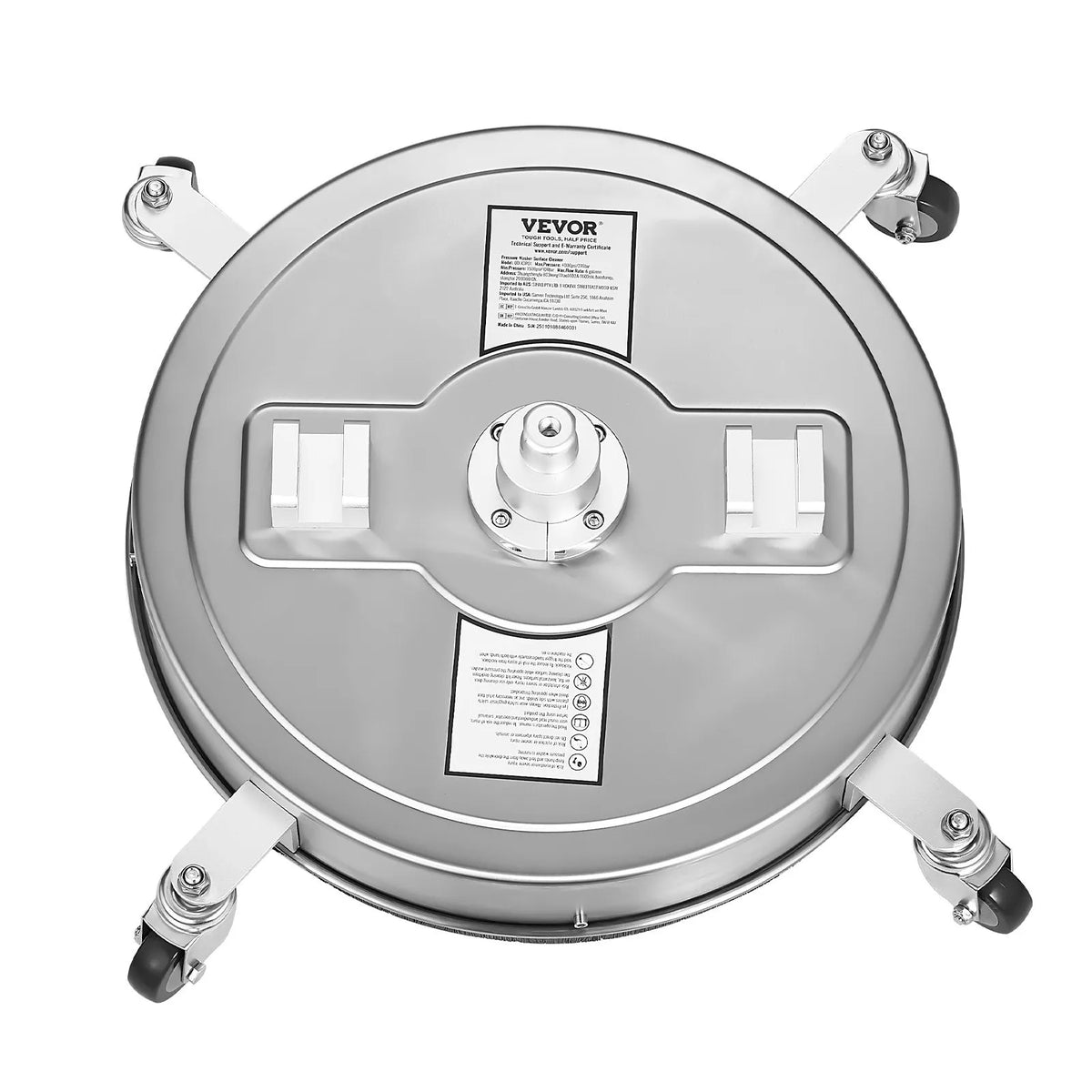VEVOR 53 cm High-Pressure Surface Cleaner with 4 Wheels and Dual Handles, Maximum Pressure 4000 PSI