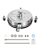 36 cm augstspiediena mazgātāja virsmas tīrītājs ar 4 riteņiem, maksimālais spiediens 4000 PSI, ar 2 pagarināmajām spraudstieņiem