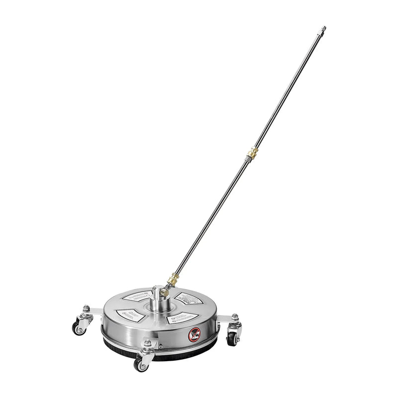 36 cm augstspiediena mazgātāja virsmas tīrītājs ar 4 riteņiem, maksimālais spiediens 4000 PSI, ar 2 pagarināmajām spraudstieņiem