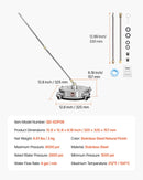 36 cm augstspiediena mazgātāja virsmas tīrītājs ar 4 riteņiem, maksimālais spiediens 4000 PSI, ar 2 pagarināmajām spraudstieņiem