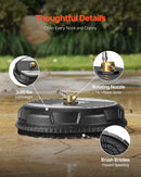 Augstspiediena mazgātāja virsmas tīrītājs, Ø38 cm, 4 riteņi, līdz 207 bar, plastmasa, melns