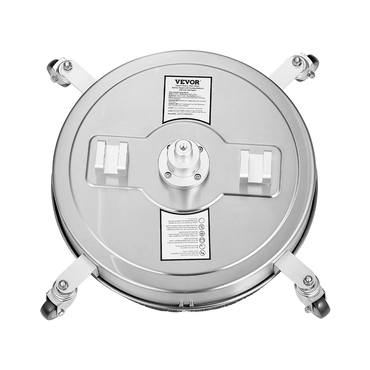 VEVOR 51 cm High-Pressure Surface Cleaner with 4 Wheels and Dual Handles, Maximum Pressure 4000 PSI