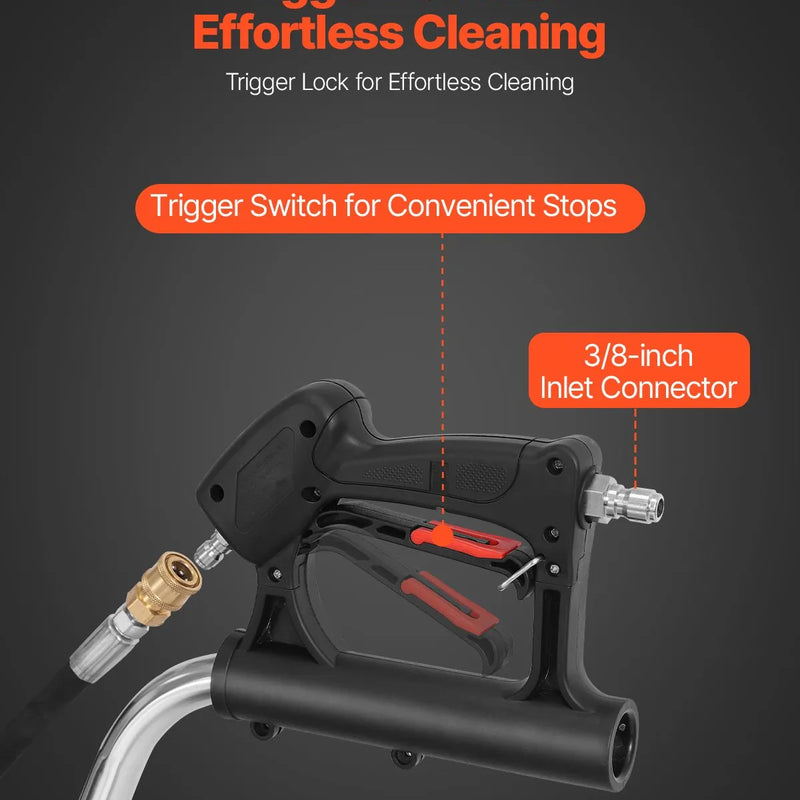 51 cm augstspiediena mazgātāja virsmas tīrītājs ar 4 riteņiem un diviem rokturiem, maksimālais spiediens 4000 PSI