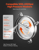 51 cm augstspiediena mazgātāja virsmas tīrītājs ar 4 riteņiem un diviem rokturiem, maksimālais spiediens 4000 PSI