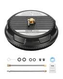 VEVOR 38 cm virsmas tīrītājs augstspiediena mazgātājam, līdz 207 bar, plastmasa, ar 2 pagarinājuma stieņiem