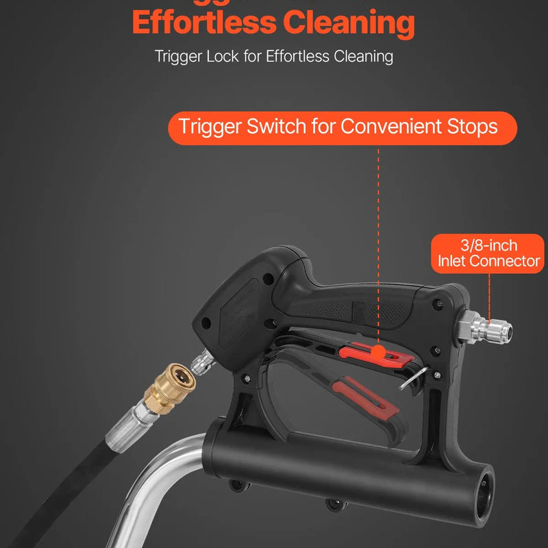 46 cm augstspiediena virsmas tīrītājs ar 4 riteņiem un dubulto rokturi, 275 bar