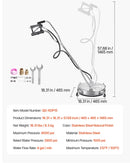 46 cm augstspiediena virsmas tīrītājs ar 4 riteņiem un dubulto rokturi, 275 bar