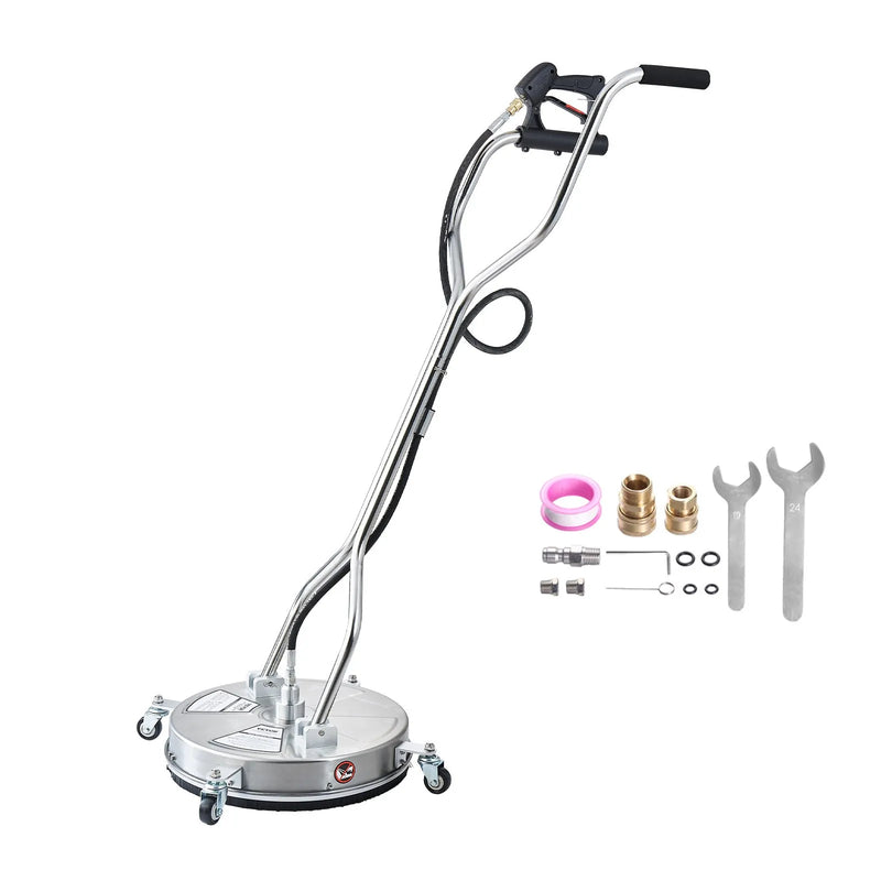 46 cm augstspiediena virsmas tīrītājs ar 4 riteņiem un dubulto rokturi, 275 bar