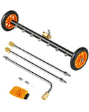 VEVOR 61 cm augstspiediena mazgātājs ar 2 riteņiem un 2 pagarinātām caurulēm