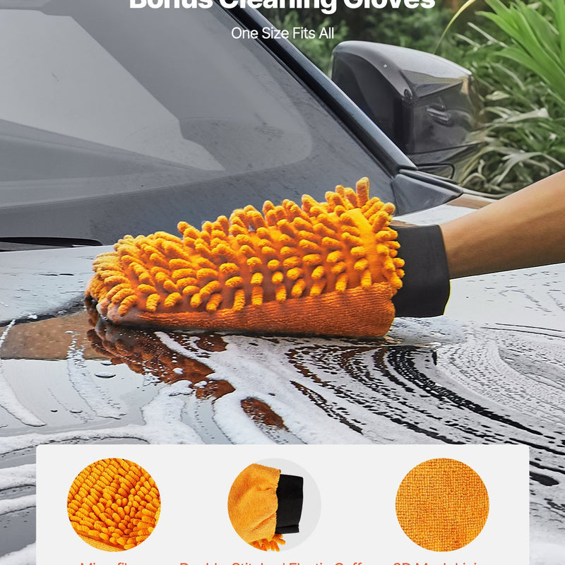 VEVOR 61 cm augstspiediena mazgātājs ar 2 riteņiem un 2 pagarinātām caurulēm