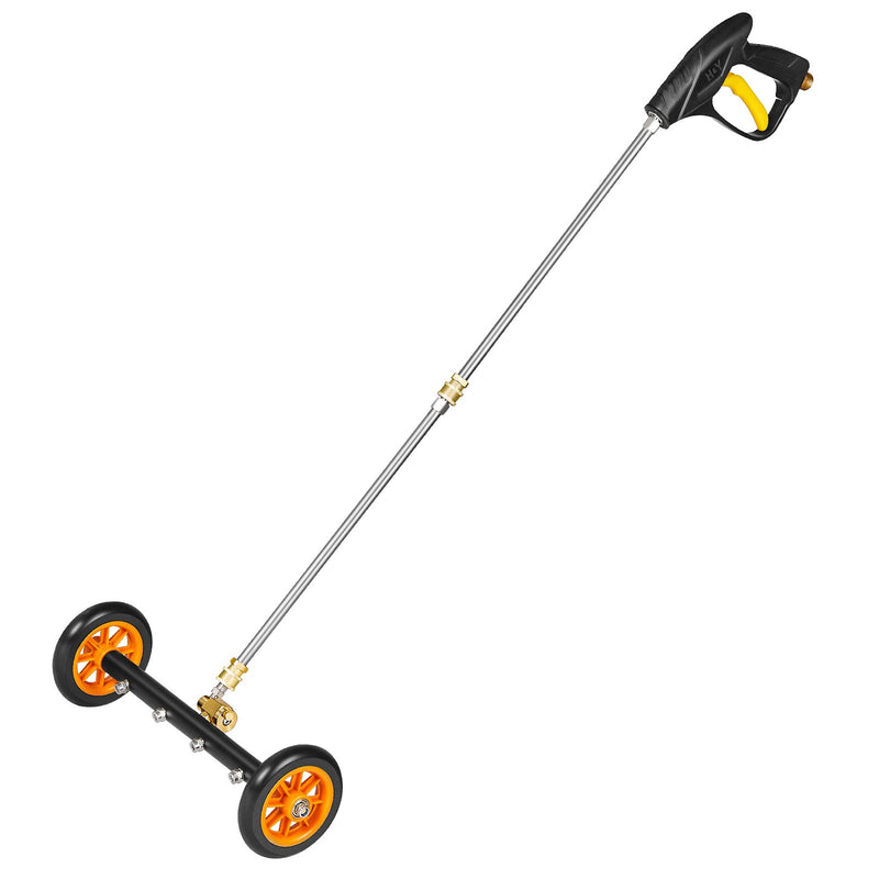 VEVOR 41 cm apakššas tīrītājs ar riteņiem un 2 pagarinājumiem