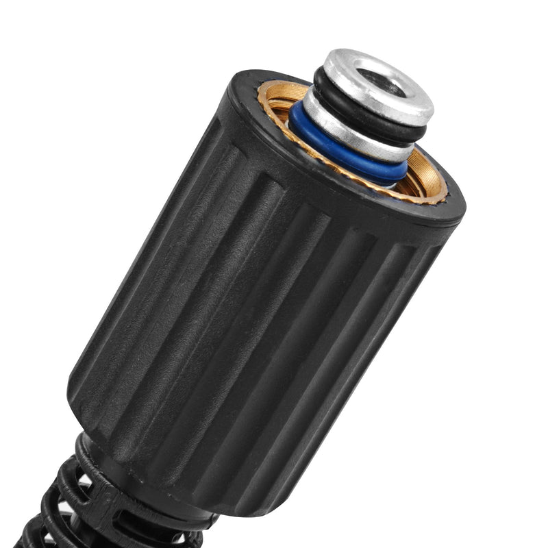 VEVOR augstspiediena mazgātāja šļūtene, 15 m, 6,35 mm, bez deformācijām, M22-14 mm misiņa vītne, piemērota vairumam zīmolu, 19 mm lieces rādiuss, 248 bar izturība