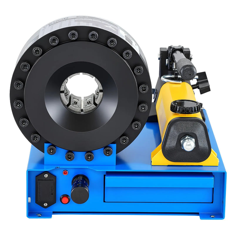 VEVOR augstspiediena hidrauliskais šļūteņu presētājs, manuāls presēšanas instruments ar 8 presformām, presēšanas diapazons 6–28 mm, piemērots zema un augsta spiediena eļļas šļūtenēm, gāzes, ūdens, auto A/C šļūtenēm un kabeļu savienojumiem