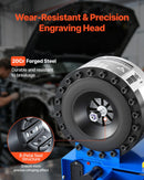 VEVOR augstspiediena hidrauliskais šļūteņu presētājs, manuāls presēšanas instruments ar 8 presformām, presēšanas diapazons 6–28 mm, piemērots zema un augsta spiediena eļļas šļūtenēm, gāzes, ūdens, auto A/C šļūtenēm un kabeļu savienojumiem