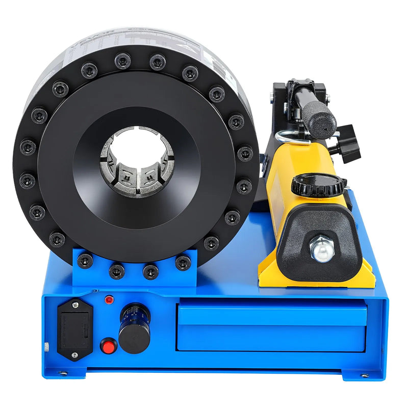 VEVOR augstspiediena hidrauliskais šļūteņu presētājs, manuāls presēšanas instruments ar 8 presformām, presēšanas diapazons 6–28 mm, piemērots zema un augsta spiediena eļļas šļūtenēm, gāzes, ūdens, auto A/C šļūtenēm un kabeļu savienojumiem