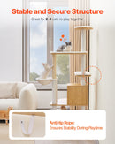 VEVOR liels daudzlīmeņu kaķu tornis – augsta iekštelpu rotaļu māja