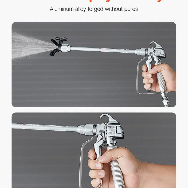 Bezgaisa krāsošanas pistoles un šļūtenes komplekts 248 bar ar pagarināmajiem stieņiem un filtriem