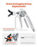 Bezgaisa krāsošanas pistole 248 bar augstspiediena ar 5 sprauslām