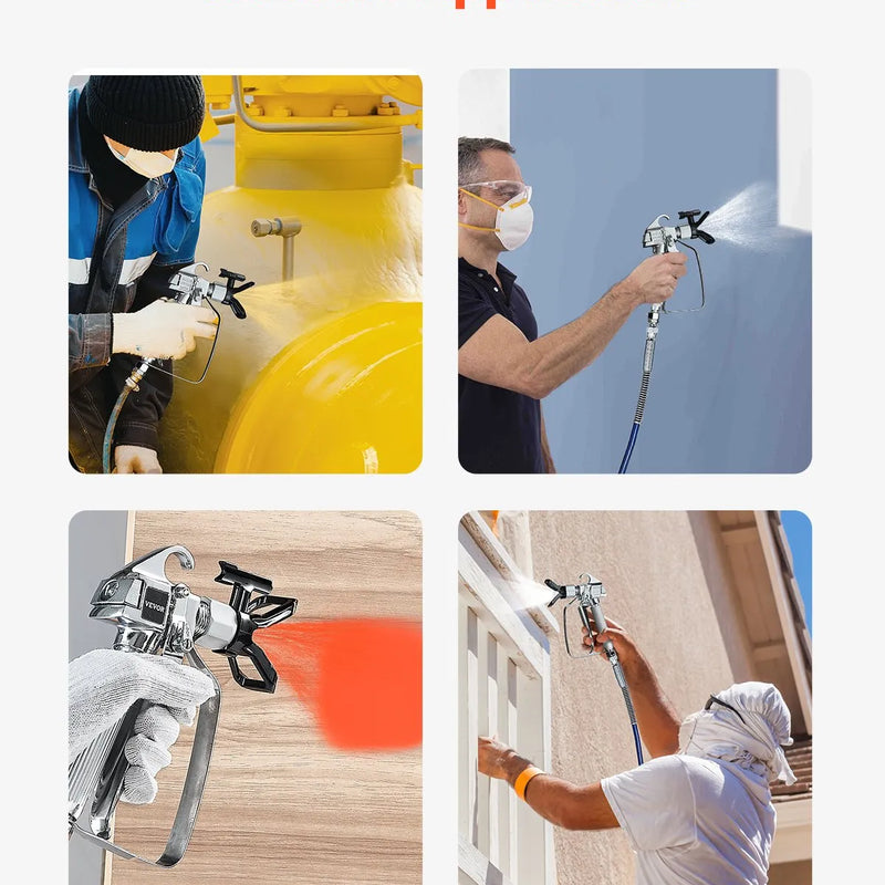 Bezgaisa krāsošanas pistole 248 bar augstspiediena ar 5 sprauslām