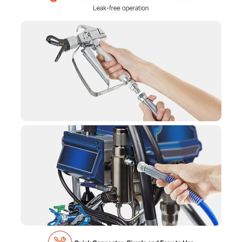 7,6 m bezgaiss krāsošanas smidzinātāja šļūtene 6,35 mm universāla