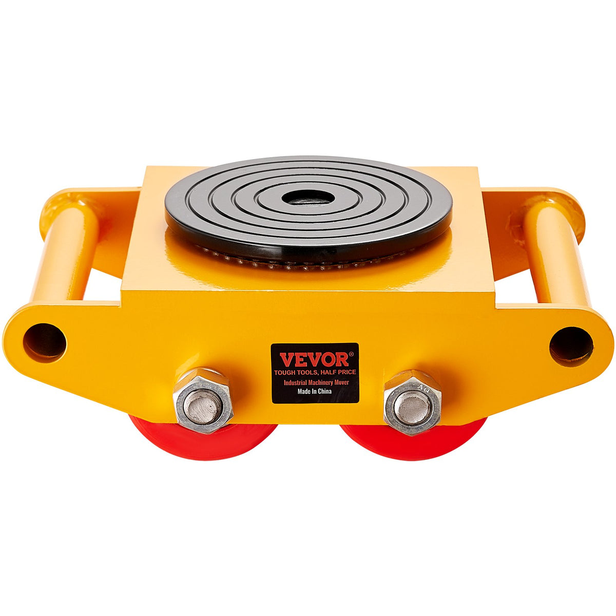 VEVOR Industrial Equipment Transport Trolley, 6 t Load Capacity, Durable Carbon Steel Moving Trolley with 4 PU Wheels, 360° Rotation and Non-Slip Surface, Suitable for Warehouses, Workshops and Factories