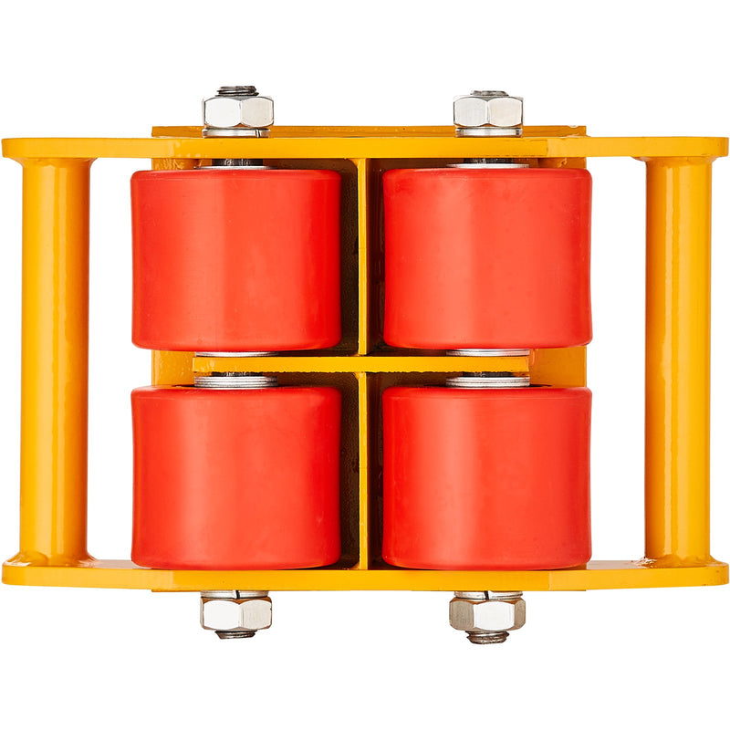 VEVOR industriālais tehnikas transportēšanas rullis, 6 t slodzes ietilpība, izturīgs oglekļa tērauda pārvietošanas rullis ar 4 PU riteņiem, 360° rotāciju un neslīdošu virsmu, piemērots noliktavām, darbnīcām un rūpnīcām.