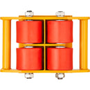 VEVOR industriālais tehnikas transportēšanas rullis, 6 t slodzes ietilpība, izturīgs oglekļa tērauda pārvietošanas rullis ar 4 PU riteņiem, 360° rotāciju un neslīdošu virsmu, piemērots noliktavām, darbnīcām un rūpnīcām.