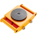 VEVOR industriālais tehnikas transportēšanas rullis, 6 t slodzes ietilpība, izturīgs oglekļa tērauda pārvietošanas rullis ar 4 PU riteņiem, 360° rotāciju un neslīdošu virsmu, piemērots noliktavām, darbnīcām un rūpnīcām.