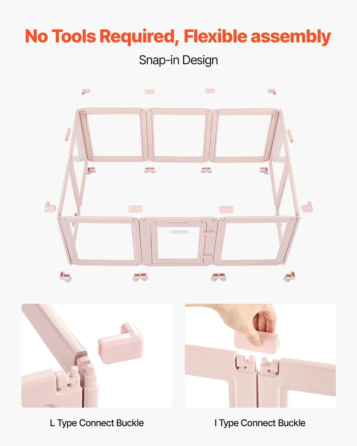 VEVOR suņu dzemdību kaste, 154 x 100 x 60 cm, plastmasas kucēnu manēža vidēja izmēra suņiem, ūdensizturīga caurspīdīga konstrukcija ar logiem un durvju slēdzeni, viegli tīrāma, izturīga, piemērota suņiem un kaķiem - ZEMLETES.LV