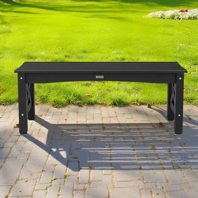 Āra sols 113 cm, izturība līdz 272 kg, laikapstākļu izturīgs plastmasas rāmis ar regulējamām kāju pamatnēm un pastiprinātām kājām, piemērots terasei, dārzam, parkam, pagalmam un lieveņiem, melns