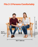 Āra sols 128 cm, izturība līdz 363 kg, paredzēts 2–3 personām, laikapstākļu izturīgs plastmasas rāmis ar atzveltni un platiem roku balstiem, piemērots terasei, dārzam, parkam, pagalmam un lieveņiem, dabīga koka krāsā