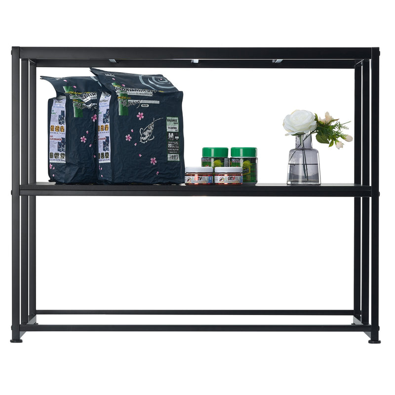 VEVOR 151 litru akvārija statīvs ar glabātuvi, tērauds, neslīdošas kājas, melns