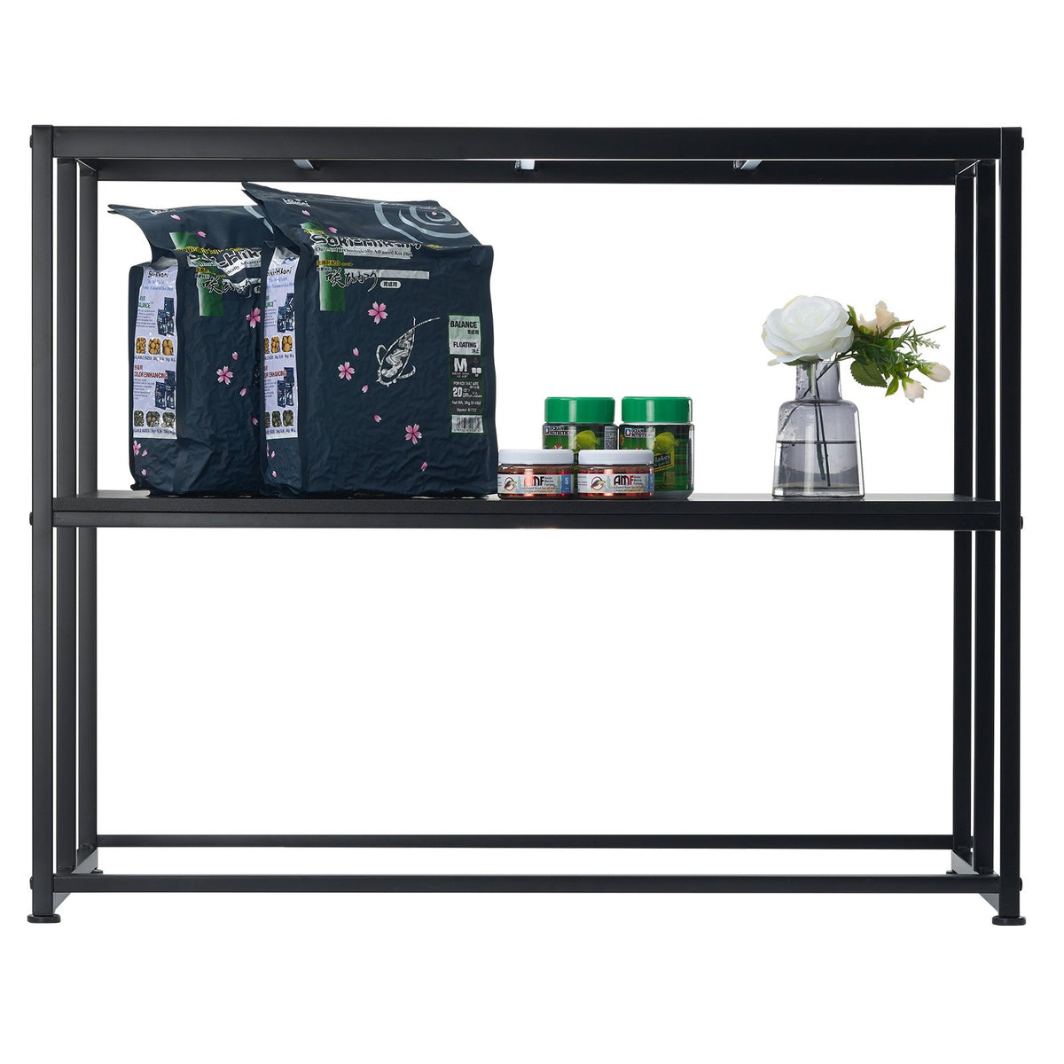 VEVOR Aquarium Stand with Storage and Non-Slip Feet, Steel, 151 l, Black