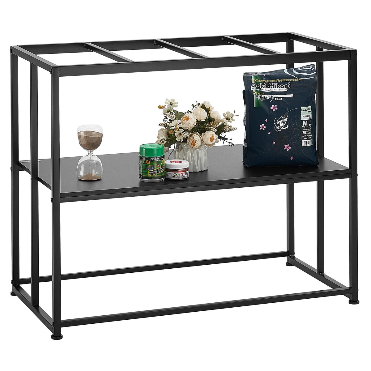 VEVOR Aquarium Stand with Storage and Non-Slip Feet, Steel, 151 l, Black