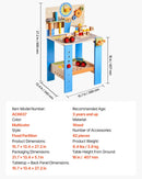 VEVOR bērnu darba galds, 62 detaļas, koka instrumentu darbagalds bērniem no 3 gadu vecuma, rotaļu darba galds ar reālistiskiem instrumentiem, radošs un izglītojošs būvniecības rotaļu komplekts zēniem un meitenēm