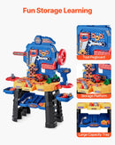 VEVOR bērnu darba galds, 181 detaļa, rotaļu instrumentu darbagalds ar reālistiskiem instrumentiem un elektrisko urbi, lomu spēļu būvniecības darbnīcas rotaļlieta maziem bērniem, izglītojoša dāvana zēniem un meitenēm no 3 gadu vecuma