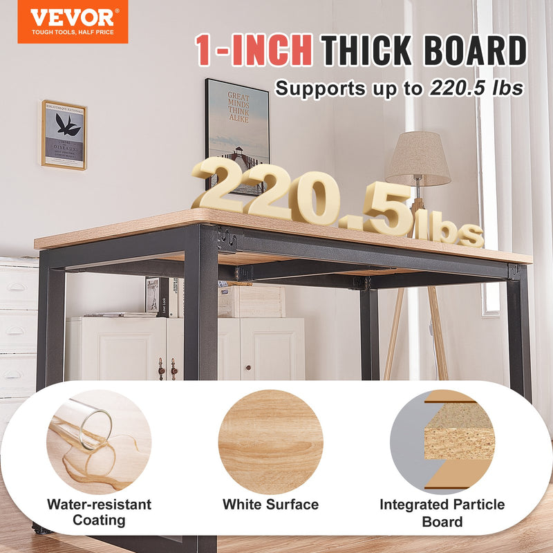 VEVOR galda virsma 180x80x2,5 см, taisnstūrveida, skaidu plātne, 100 кг