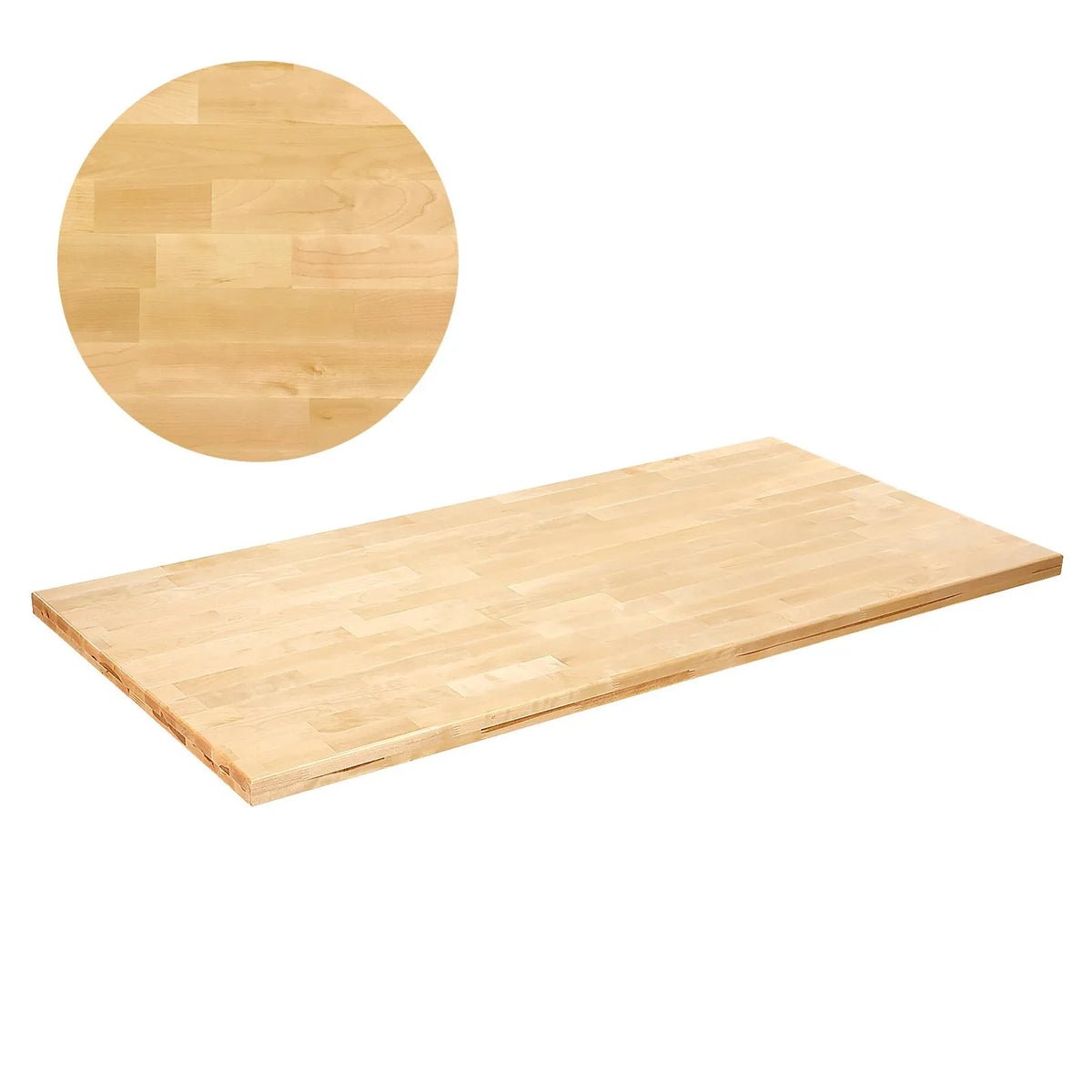VEVOR masīvkoka galda virsma, 1200 × 750 × 38 mm, kravnesība 150 kg, viengabala kļavas koks, piemērota augstuma regulējamiem elektriskiem galda rāmjiem, taisnstūra virsma mājas birojam